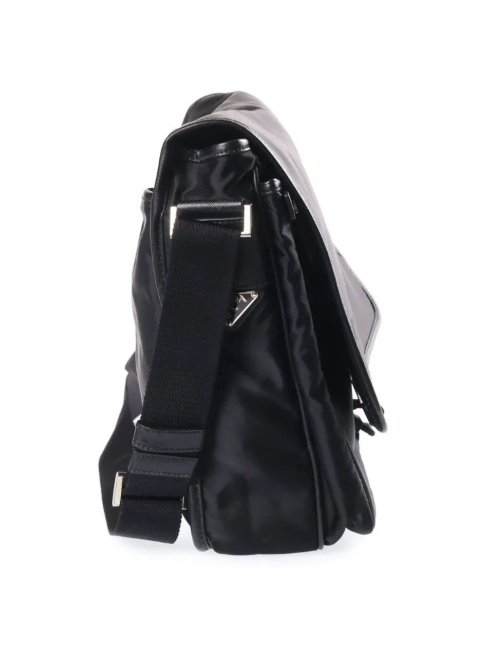 Prada Nylon Shoulder Messenger Bag Logo Black